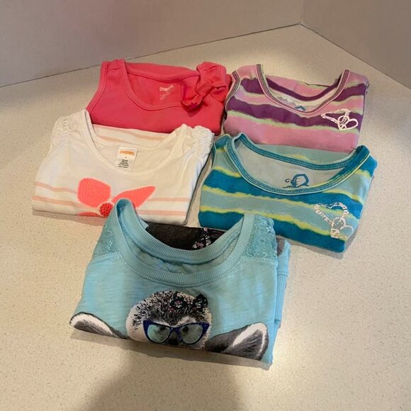 Girls Sz 7- 8 Summer Tops Gymboree Justice Childrens Place Lot of 5 - Picture 3 of 9